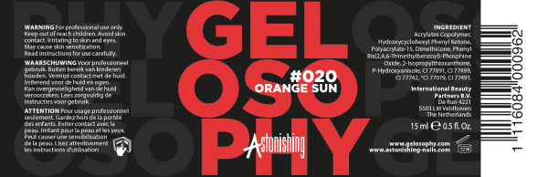 Gelosophy Gel Nail Polish - Gēla nagu laka #020 Orange Sun