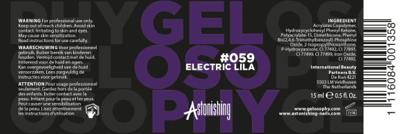 Gelosophy Gel Nail Polish - Gēla nagu laka #059 Electric Lila